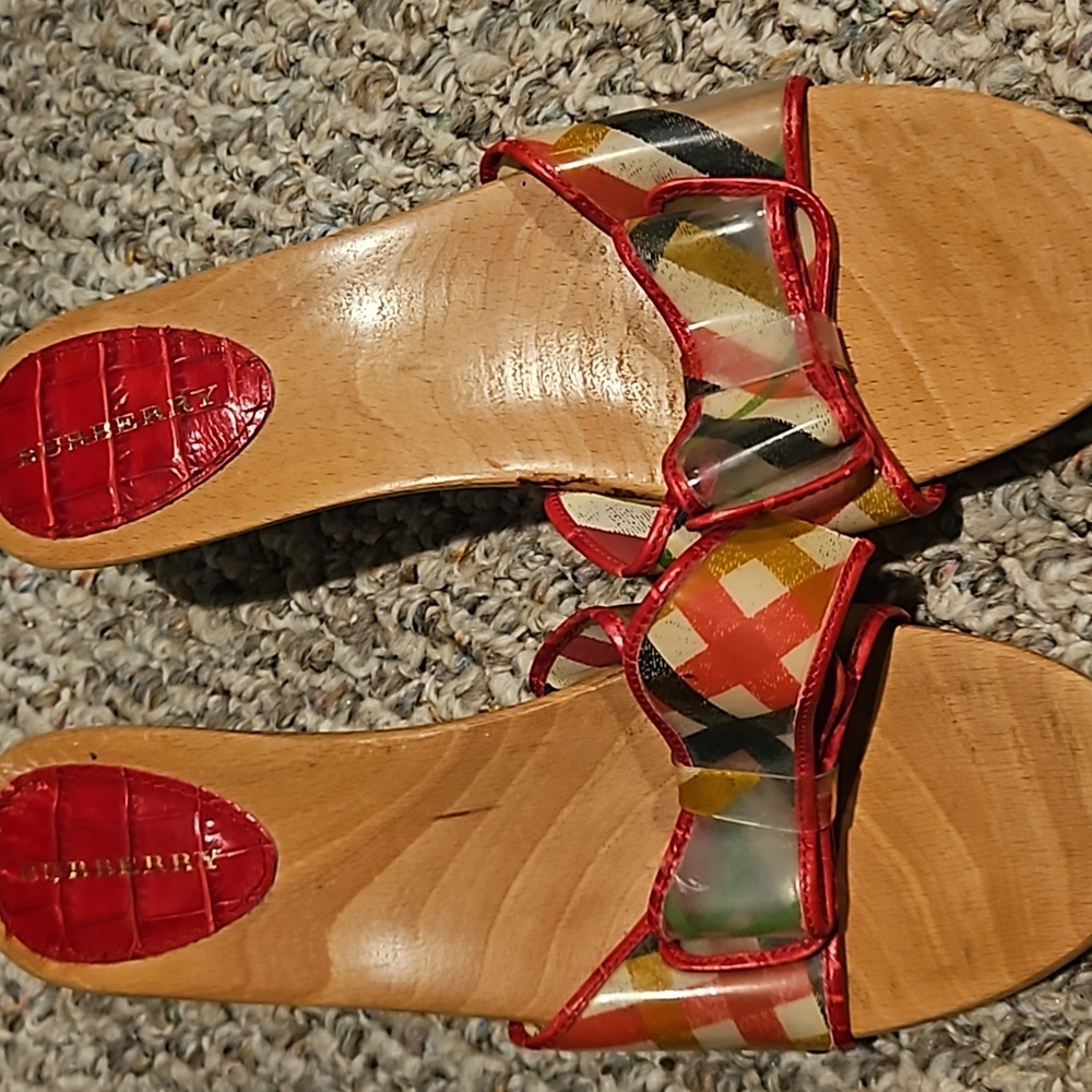 Burberry wooden mules